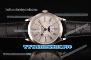 Patek Philippe Grand Complications Perpetual Calendar Miyota Quartz Steel Case with Silver Dial and Black Roman Numeral Markers