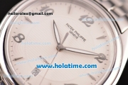 Patek Philippe Calatrava Swiss ETA 2892 Automatic Movement Full Steel with White Dial and Silver Markers