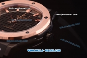 Hublot Classic Fusion Automatic PVD Case with Rose Gold Bezel and Black Carbon Fibre Dial-ETA Coating