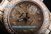 Rolex Day-Date Oyster Perpetual Automatic Movement Steel Case with Diamond Bezel/Markers and SS Strap