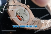 Audemars Piguet Royal Oak Swiss Quartz Rose Gold Case with Black Dial and Rose Gold Bracelet (EF)