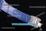 Cartier Santos Tourbillon Asia Automatic Steel Case with Blue Dial and Rose Gold Bezel - Roman Numeral Markers