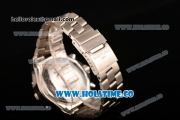 Breitling Super Avenger Ultimate Chrono Swiss Valjoux 7750 Automatic Silver Case with White Dial