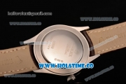 Rolex Cellini Time Asia 2813 Automatic Steel Case with Brown Leather Strap Stick Markers and Black Dial (BP)