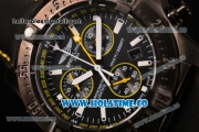 Breitling Avenger Skyland Chrono Swiss Quartz PVD Case with Yellow/Black Nylon Strap and Black Dial