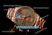 Tag Heuer Carrera Signature Chrono Miyota Quartz Rose Gold Case/Bracelet with Grey Dial and White Arabic Numeral Markers
