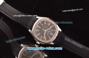 Patek Philippe Aquanaut Swiss ETA 2836 Automatic Steel Case with Chocolate Dial and Black Rubber Strap