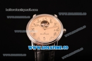 Blancpain Le Brassus Tourbillon Swiss ETA 2824 Automatic Steel Case with Beige Dial and Black Leather Strap