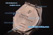 Audemars Piguet Royal Oak Offshore Navy Swiss Valjoux 7750-SHG Automatic Steel Case with White Dial and Black Rubber Strap