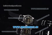 Rolex Submariner Vintage Asia 2813 Automatic Steel Case with Black Dial Black Nylon Strap and Dot Markers