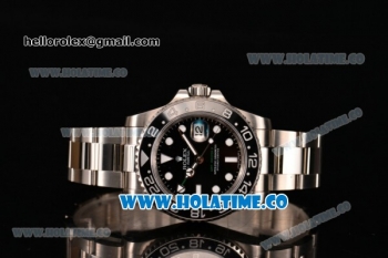 Rolex GMT-Master II Swiss ETA 2836 Automatic Steel Case with Black Cermaic Bezel and White Dot Markers - 1:1 Original (NOOB)