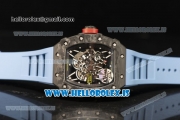 Richard Mille RM35-02 Carbon Fiber With Miyota 9015 Movement 1:1 Clone Blue Rubber