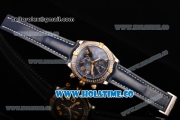 Breitling Chronomat Evolution Swiss Valjoux 7750 Automatic Steel Case with Blue Dial and Yellow Gold Roman Numeral Markers (BP)