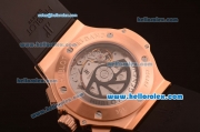 Hublot Big Bang Chronograph Hub 4100 Rose Gold Case with Black Dial and Black Rubber Strap 1:1