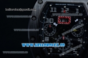 Richard Mille RM 011 Felipe Massa Chronograph Swiss Valjoux 7750 Automatic PVD Rose Gold Case with Black Dial Arabic Numeral Markers and Black Rubber Strap