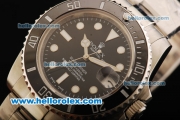 Rolex Submariner Automatic Movement Full Steel with Ceramic Bezel and background transparent - Black Dial