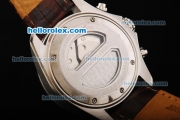 Tag Heuer Grand Carrera Calibre 17 Automatic Movement with White Dial and Brown Leather Strap