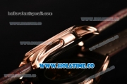 Patek Philippe Calatrava Tourbillon Swiss ETA 2824 Automatic Rose Gold Case with Stick Markers and White Dial