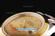 Rolex Datejust II Oyster Perpetual Automatic Movement Two Tone with Gold Bezel-Gold Dial and Gold Numeral Markers