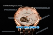 Vacheron Constantin Patrimony Asia Automatic Two Tone with White Dial and Rose Gold Stick/Roman Numeral Markers