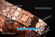 Audemars Piguet Royal Oak 41 Miyota 9015 Automatic Full Rose Gold with Blue Dial and Diamonds Bezel (EF)