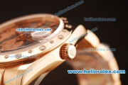 Rolex Datejust Asia 2813 Automatic Full Rose Gold with Diamond Bezel and Grey MOP Dial-Rose Gold Markers