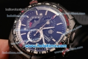 Tag Heuer Grand Carrera 36 Chrono Miyota OS10 Quartz PVD Case with Black Dial and Silver Sitck Markers