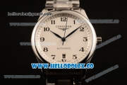 Longines Master Swiss ETA 2824 Automatic Steel Case with Steel Bezel and Steel Bracelet