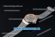 Hublot Classic Fusion Miyota 9015 Automatic Rose Gold Case with Grey Dial Stick Markers and Grey Genuine Leather Strap