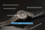 Hublot Classic Fusion 9015 Auto PVD Case PVD Bezel with Black Dial and Black Leather Strap