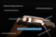 Audemars Piguet Royal Oak 41MM Clone AP Calibre 3120 Automatic Steel Case with Grey Dial Black Leather Strap - Stick Markers (EF)