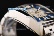 Breitling Bently Flying B Chronograph Miyota Quartz Movement Full Steel with Blue Dial and Stick Markers