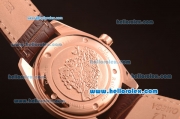 Omega Railmaster Automatic ETA Coating Rose Gold Case with Black Dial and Brown Leather Strap