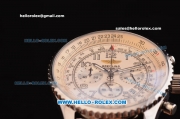 Breitling Navitimer Working Chronograph Quartz Movement With White Dial and Number Marking
