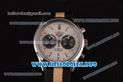 Tag Heuer Carrera Calibre 18 Miyota Quartz Steel Case with White Dial Stick Markers and Yellow/Black Nylon Strap