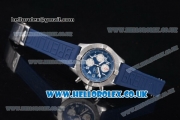 Breitling Avenger Seawolf Chrono Miyota OS10 Quartz Steel Case with Blue Dial Blue Rubber Strap and Arabic Number Markers