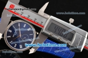 Patek Philippe Calatrava Miyota Quartz Steel Case with Roman Numeral Markers and Blue Dial