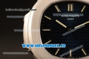 Patek Philippe Nautilus Jumbo Miyota 9015 Automatic Full Steel with Black DIal and Stick Markers - 1:1 Original