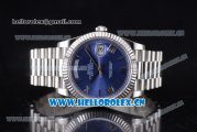 Rolex Day-Date II Swiss ETA 2836 Automatic Stainless Steel Case/Bracelet with Dark Blue Dial and Roman Numeral Markers (BP)