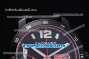 Chopard Mille Miglia GTS Power Control Miyota OS2035 Quartz PVD Case Black Dial Black Leather Strap and Red Inner Bezel