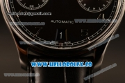 IWC Portuguese Automatic Clone IWC 52010 Automatic Steel Case with Black Dial and Black Leather Strap - (AAAF)