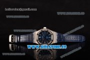 Audemars Piguet Royal Oak 41MM Miyota 9015 Automatic Steel Case with Diamonds Bezel Blue Dial and Stick Markers (EF)