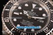 Rolex Deepsea Sea-Dweller Swiss ETA 2836 Automatic Steel Case with Black Ceramic Bezel and White Markers (NOOB)