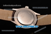 Rolex Cellini Time Asia 2813 Automatic Steel Case with Brown Leather Strap Stick Markers and Black Dial (BP)