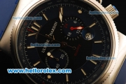 Ulysse Nardin Maxi Marine Chronograph Miyota OS20 Quartz Steel Case with Blue Dial and Blue Rubber Strap