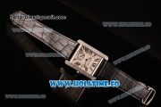 Cariter Tank MC Swiss ETA 2824 Automatic Steel Case with White Dial Diamonds Bezel and Roman Numeral Markers