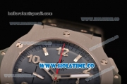 Hublot Big Bang Swiss Valjoux 7750 Automatic Steel Case with Grey Dial and Grey Leather Strap