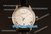 Chopard L.U.C 9015 Auto Steel Case with Grey Dial and Black Leather Strap - 1:1 Original (JF)