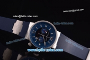 Ulysse Nardin Maxi Marine Chronograph Miyota Quartz Movement Steel Case with Blue/Black Dial and Blue Rubber Strap