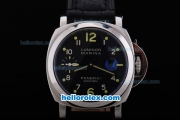 Panerai Luminr Marina Pam 164 Automatic Movement with Black Dial and Black Leather Strap